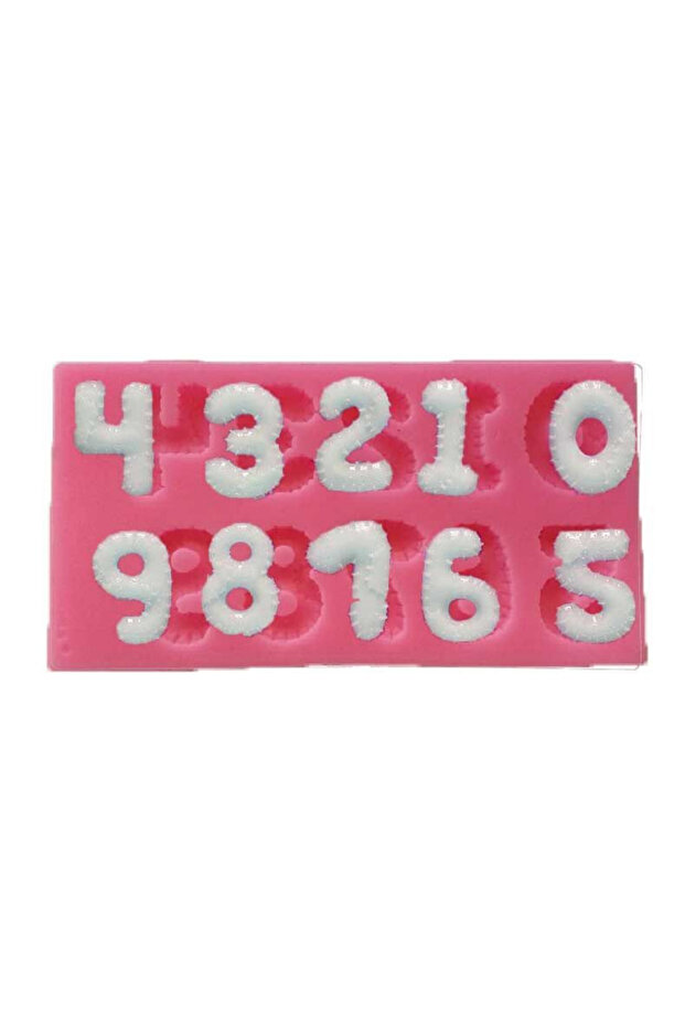 Number Number Silicone Mold 10 Pieces Serrated Soap Candle Scented Stone Epoxy Mold Number Silicone Mold for Candle
