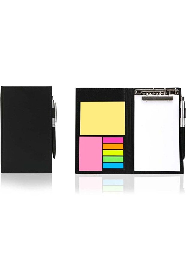 مجموعة دفاتر ملاحظات لاصقة مع علامات صفحات ملونة، منظم أعلام ملاحظات مستطيلة - 1