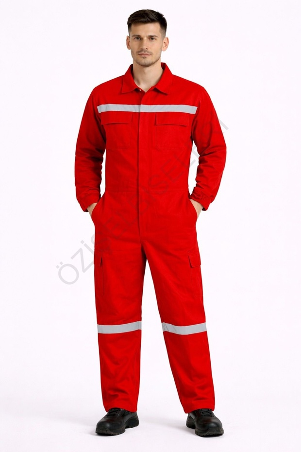 Reflektörlü 7/7 Boy Tulum İşçi Tulumu - 4