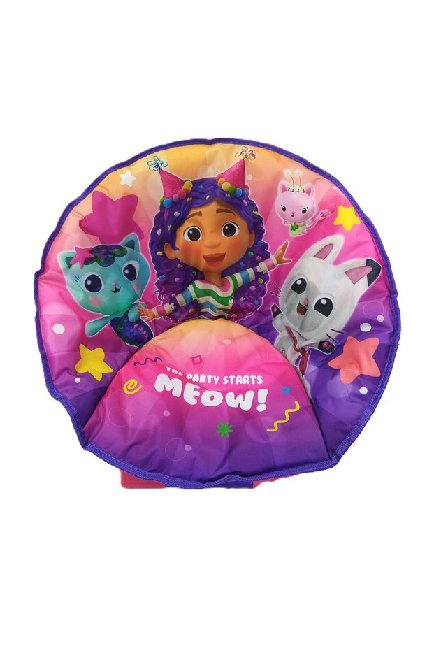 Gabby’s Dollhouse Kids Moon Chair – Foldable Saucer Chair for Toddlers & Children –– Pink/Purple