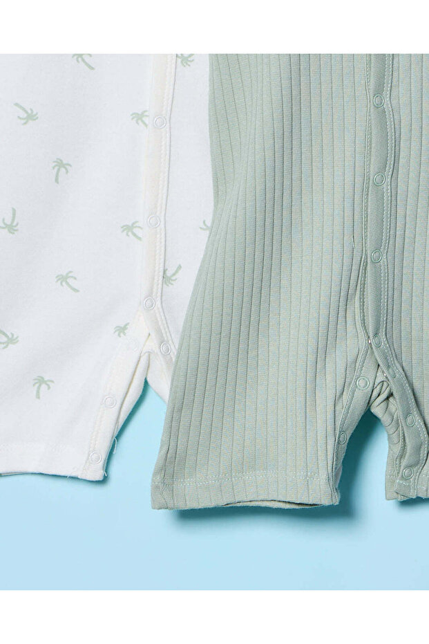 طقم ملابس أطفال أولاد بأزرار أمامية متنوعة، عبوة من قطعتين - 4