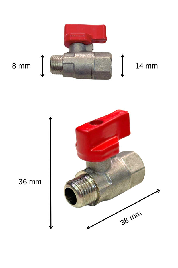 Mini Küresel Vana 1/4"