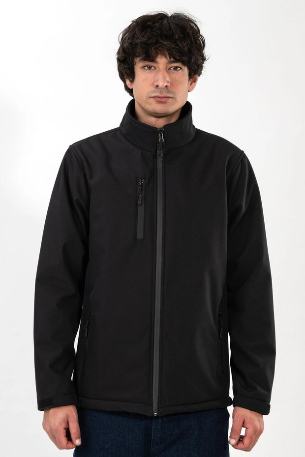 Kışlık Mont (Softshell) Sİyah - 1