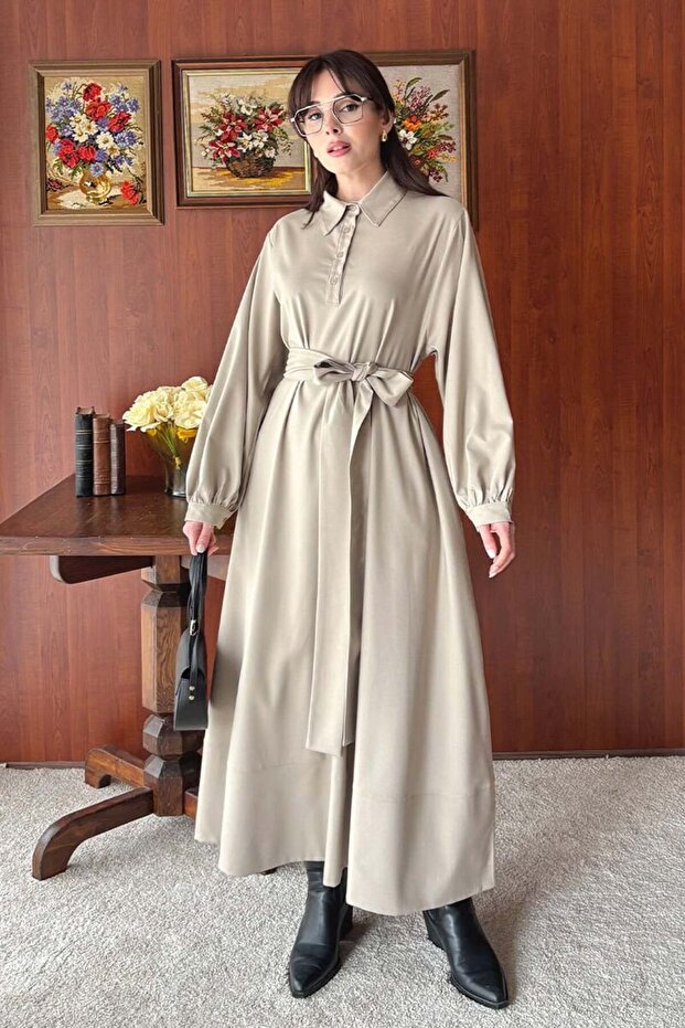 Vizon Vintage Elbise - 2