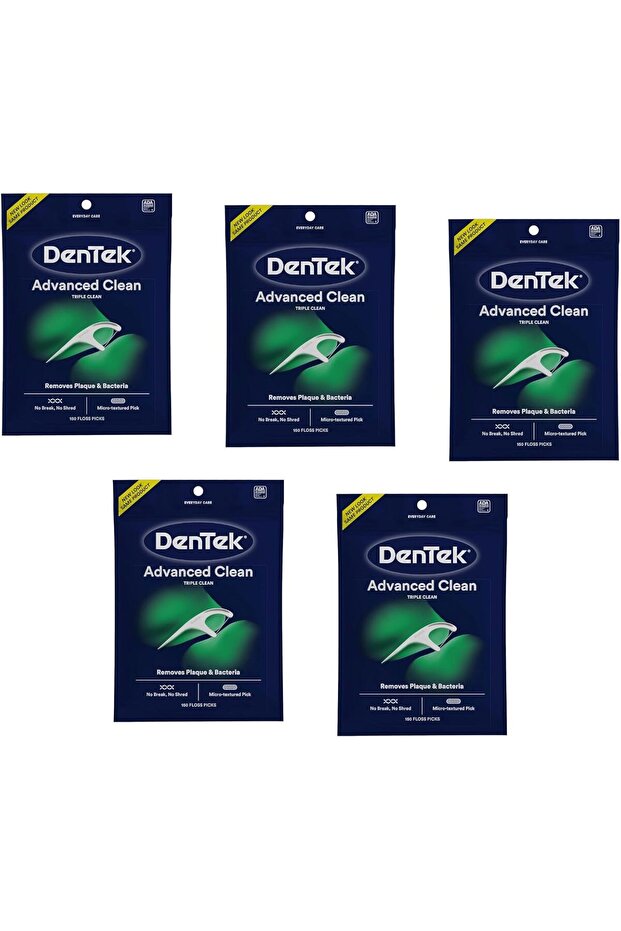 Triple Clean Mint Floss Picks (5 Count Pack, Multi) - 1