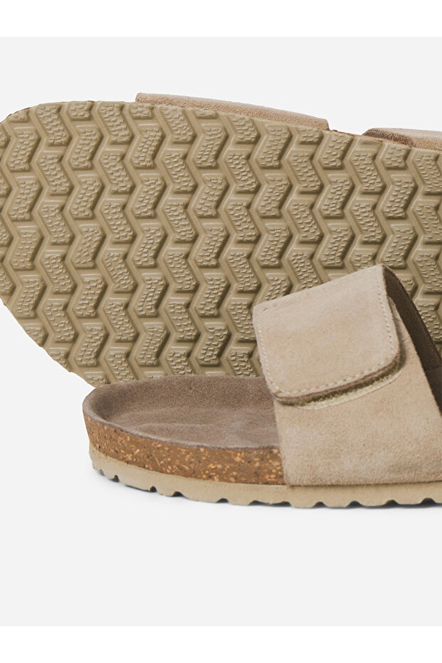 صندل من جلد سويدي الغزال مزدوج حزامين - 3