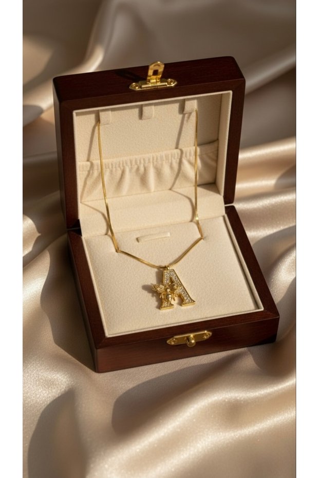 316L Steel Necklace, Tarnish-Resistant, Letter a Figure Hypoallergenic (2 Years Importer Guarantee)