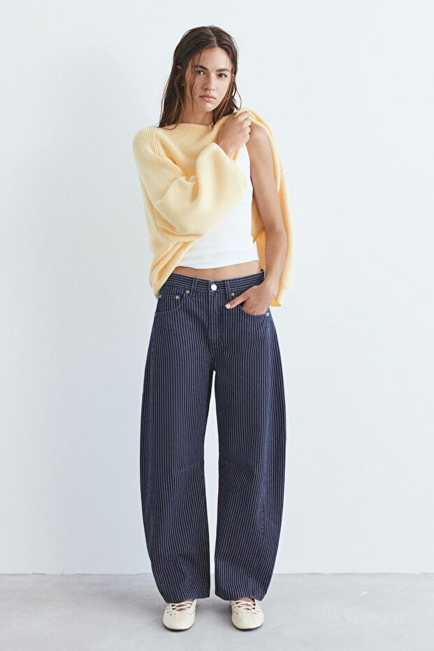 Çizgili balon jean - 2