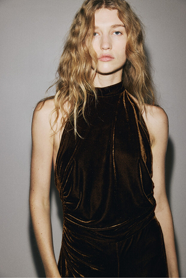 Halter Yaka Velur Tulum - 2