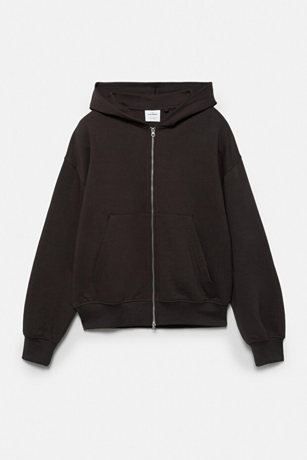 Fermuarlı kapüşonlu sweatshirt - 6