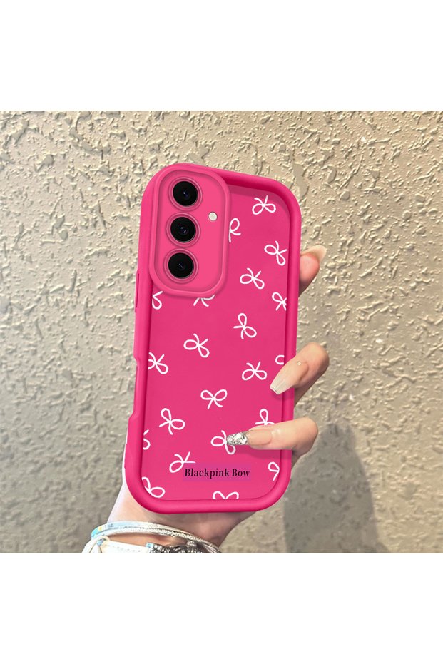 Samsung Galaxy S24 Fe Plain Bowknot Case, High-Quality Silicone, Shockproof, Stylish