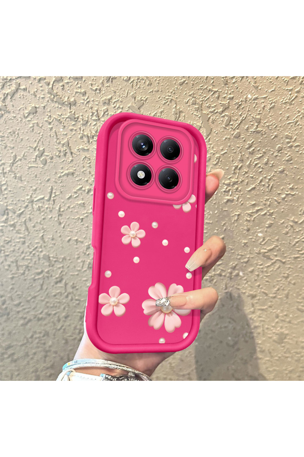 Redmi Note 14 Pro Plus+ 5g Plain Floral Case, High Quality Silicone, Shockproof, Stylish