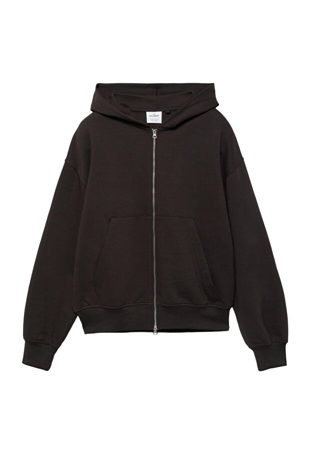 Fermuarlı kapüşonlu sweatshirt - 3
