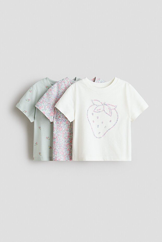 3'lü Baskılı Tişört - 1