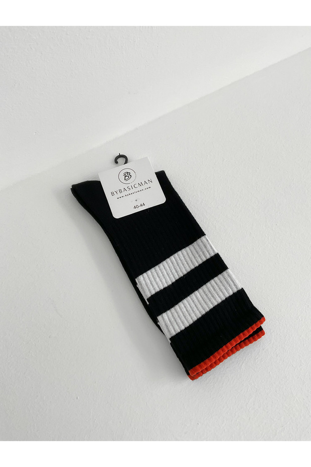 جوارب سوداء من نوع Two C مخطط - 1