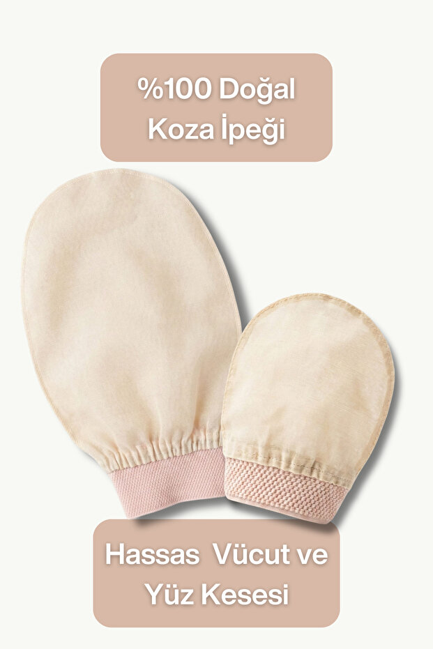 100% Natural Cocoon Silk Scrubbing Pouch – for Sensitive Skin, Thread Silk Z and Shower Scrubbing Pouch | Exfoliating Glove
