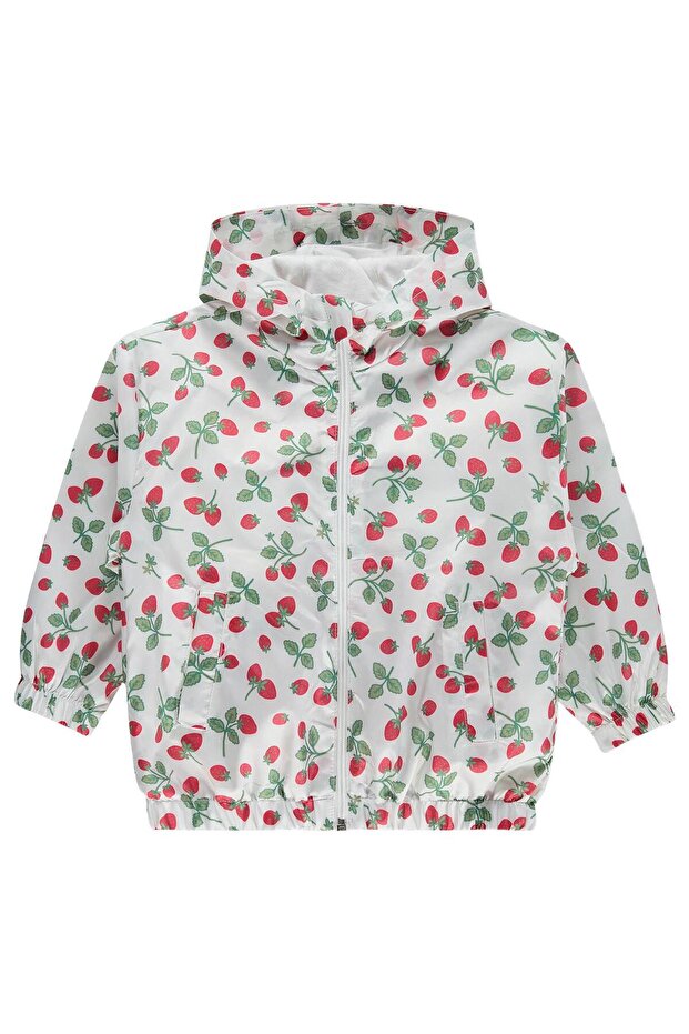 Çilek Patterned 2-5 Years Raincoat - Ecru 3-4 Years