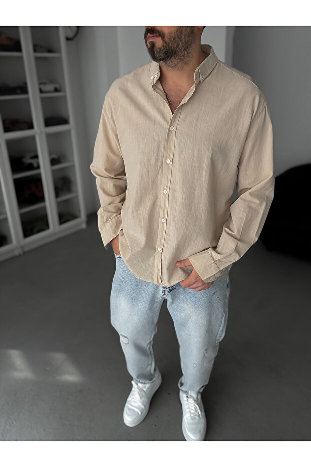 Cămașă Bej Fresh Fabric basic G-5138/12 - 2