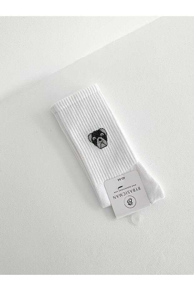 Бели чорапи с куче - 1