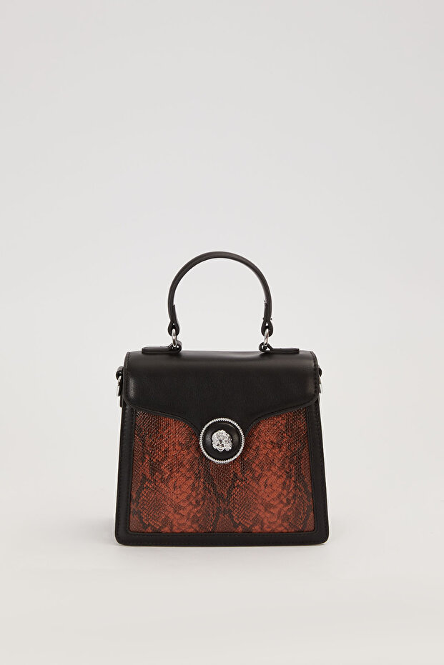 Yılan Leather Si Detailed Long Strap Women's Casual and Stylish Shoulder Bag Camel