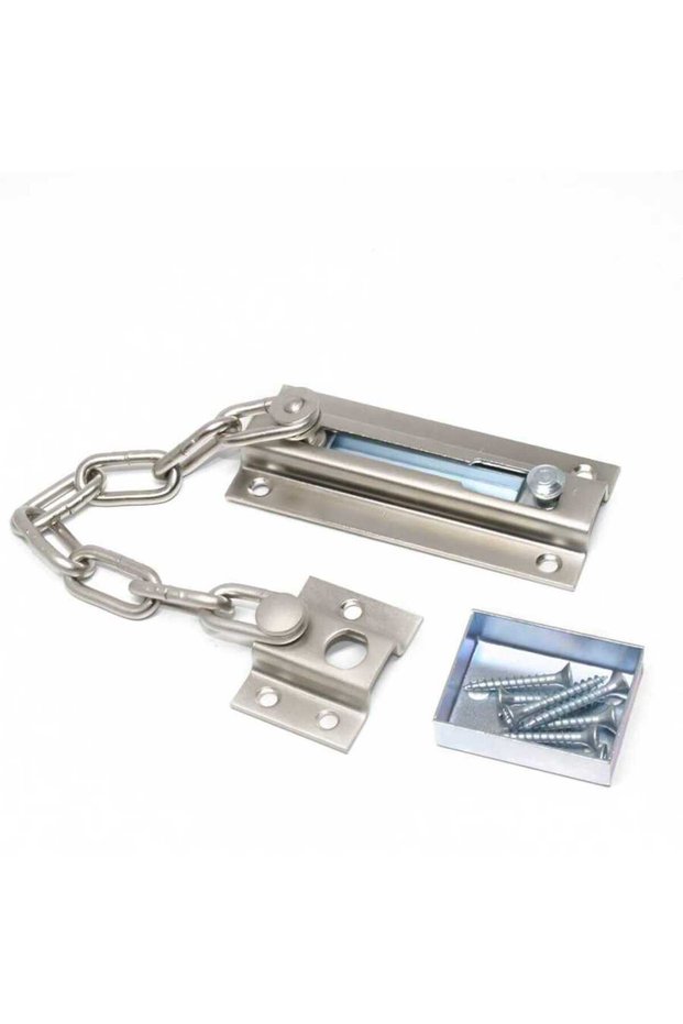 (Krom) Iron Window Safety Chain Sliding Door Lock Steel Door Safety Chain Lock