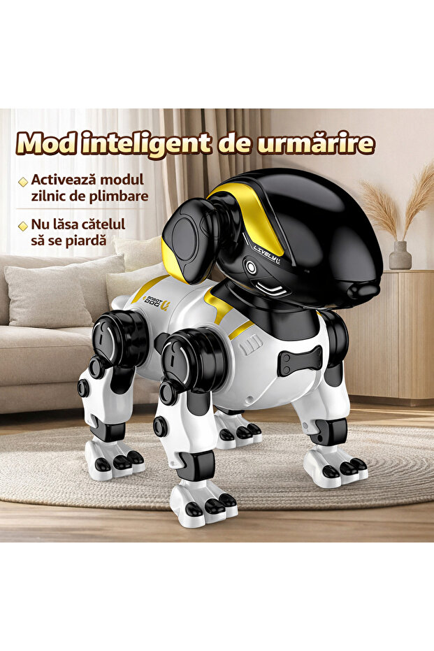 Caine Robot Inteligent cu Telecomanda 2.4G, Programabil, Efecte si Sunete Multiple functii - 3