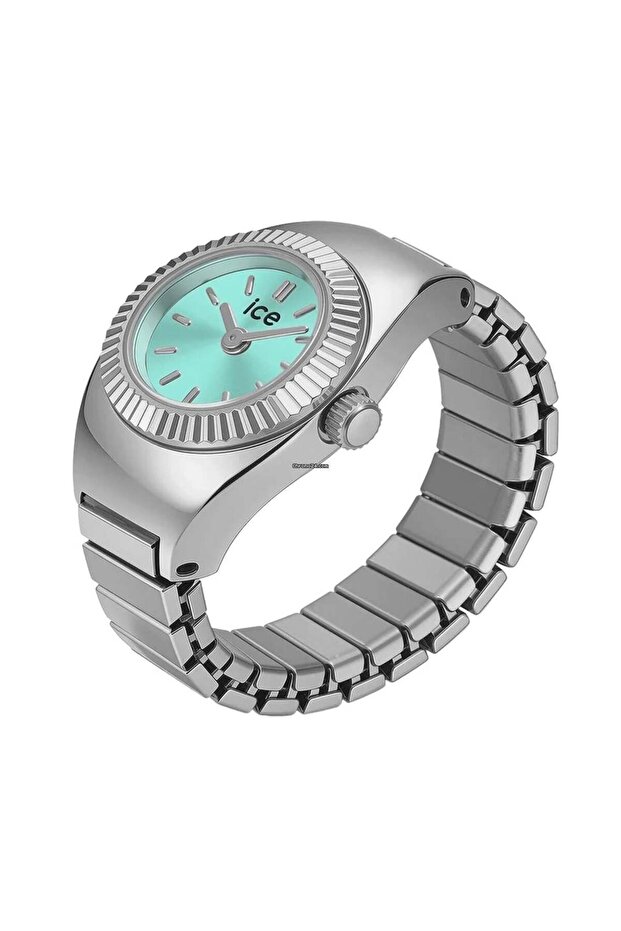 025515 Ringuhr Chouchou Silberfarben/Türkis