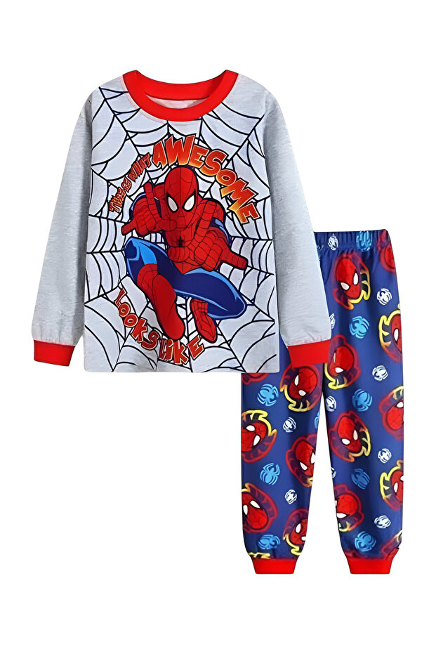 - -Boys Night Pajama Set – Long Sleeve Cotton Blend Sleepwear, 3–7 Years