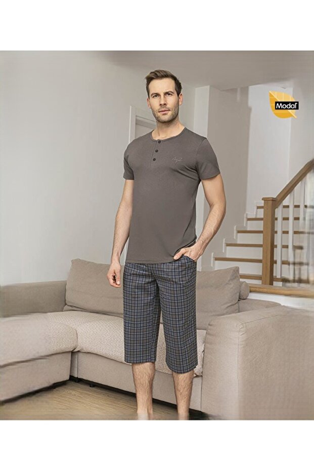 Men's Modal Piece Short Sleeve Pajama Set