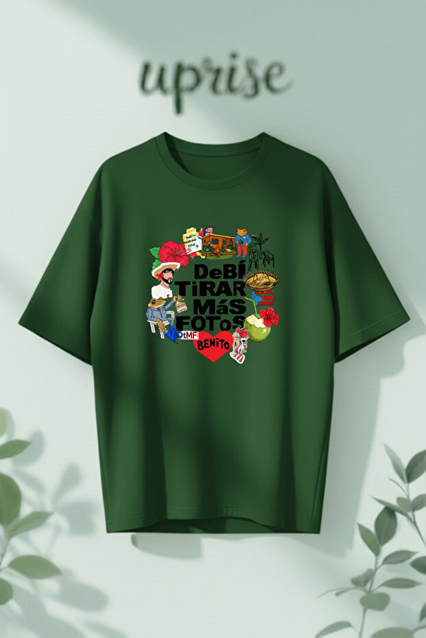 Bad Bunny Debi Tirar Mas Fotos Printed Cotton Lu Oversized T-Shirt