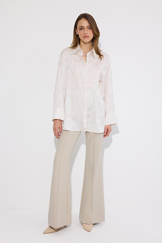 PATTERNED SATIN SHIRT
