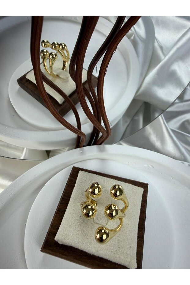 Topçuk Model Gold Women's Ring