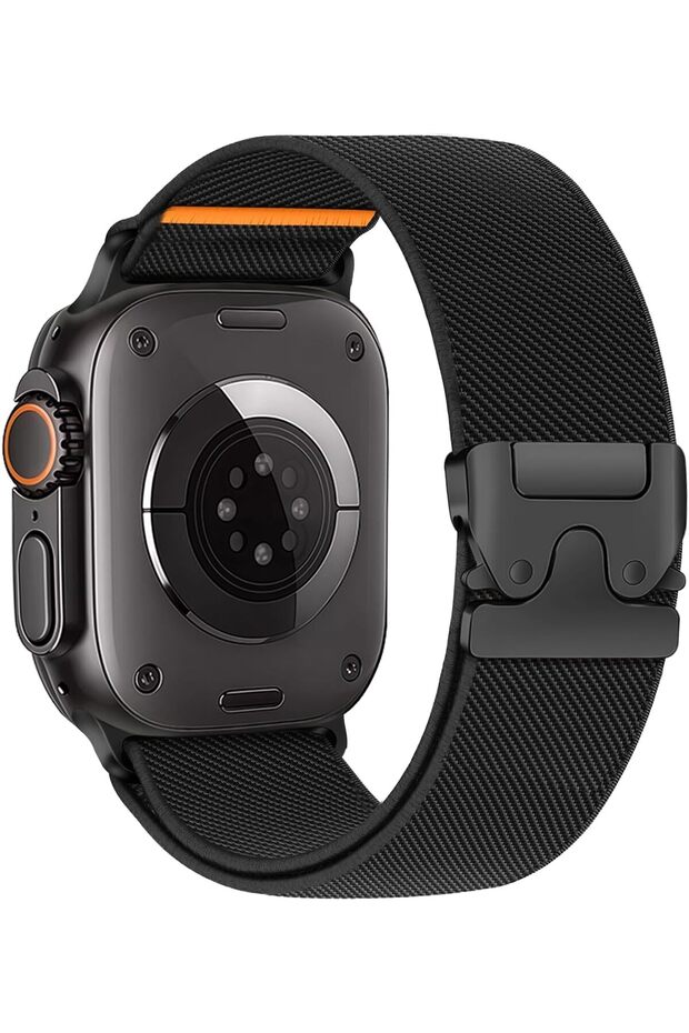 Buckle Stretchy Fabric Nylon Wide Strap Wristband for Apple Watch Strap 49mm 46mm 45mm 44mm 42mm