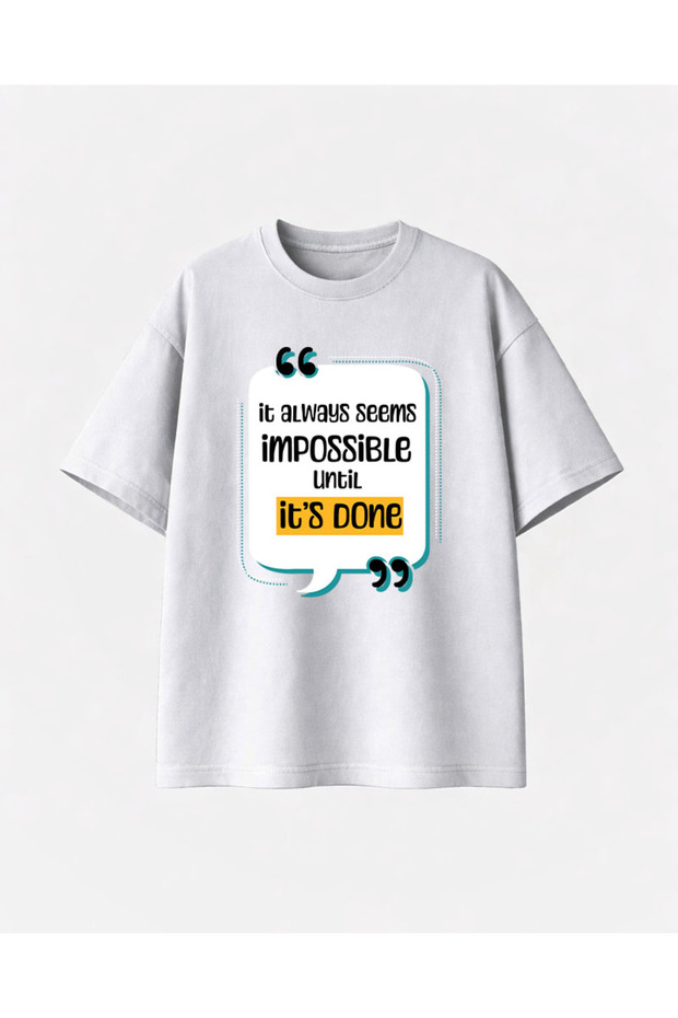 قميص أبيض رقم مطبوع - 1