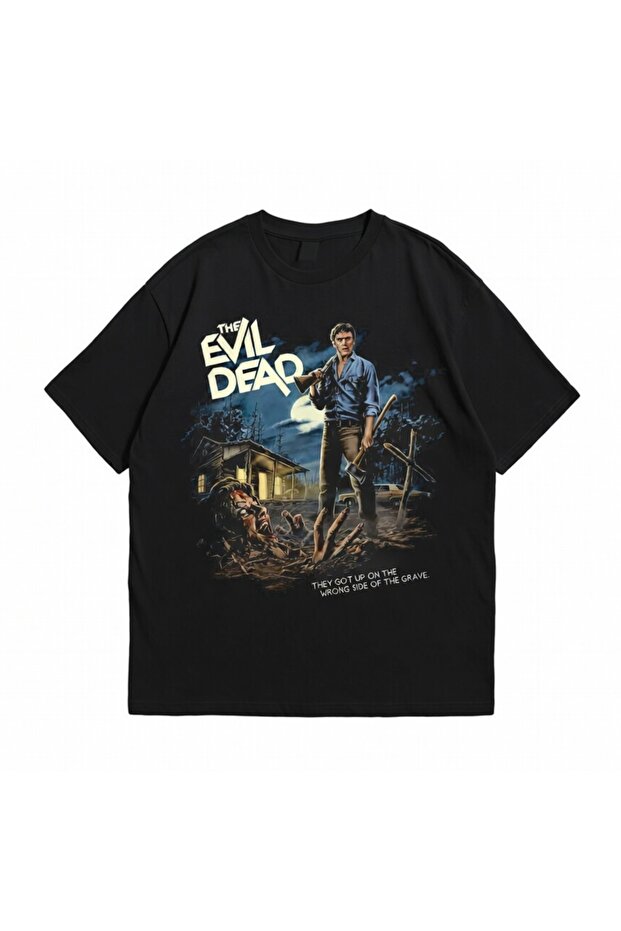 The Evil Dead Baskılı Siyah Tişört
