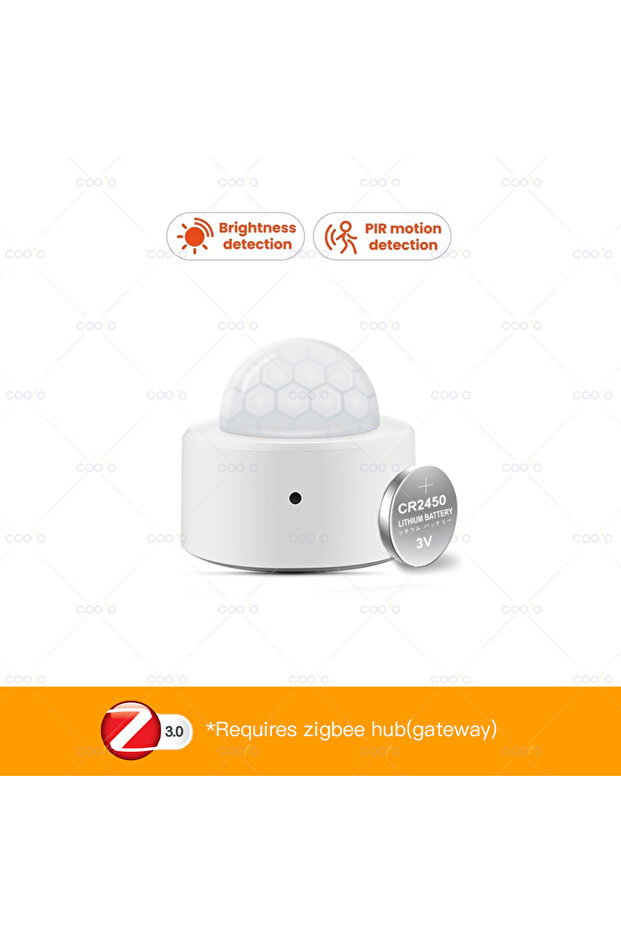 with Lux Detection Tuya 2 in 1 Zigbee Mini PIR Motion Detector + Bright Lux Light Passive Infrared S