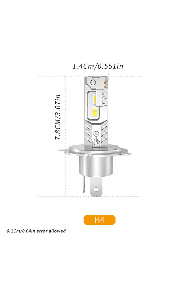 2PCS H4 9003 HB2 Powerful Fanless H4 9003 HB2 H7 H1 H11 H8 H9 9005 HB3 9006 HB4 LED Headlight Bulbs