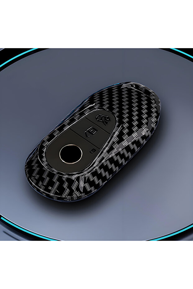 D carbon shell ABS Car Key Case Cover For Mercedes Benz C E S Class GLC W206 W223 W214 E300 C260 C30
