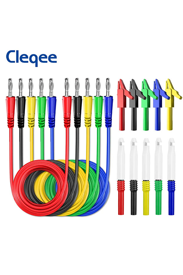 p1043B Cleqee Series Multimeter Test Leads Kit 4mm Banana Plug Safety Piercing Probe Needle Alligato