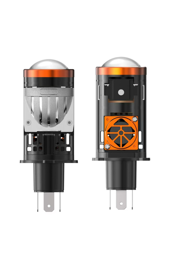 H4/9003/HB2 Hi/Lo 2pcs LED H4 H4 Mini Bi LED Projector Lens Headlight Bulb 120W Turbo Lamp High Low