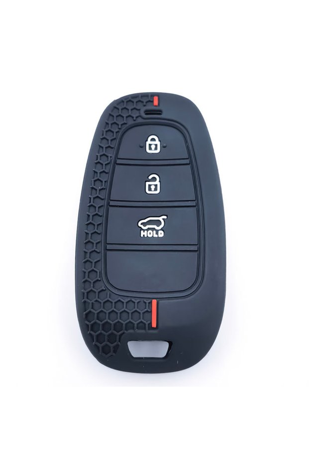 black Car Remote Key Holder Case Cover for Hyundai Tucson Solaris Sonata Hybrid NEXO NX4 Santafe Dn8
