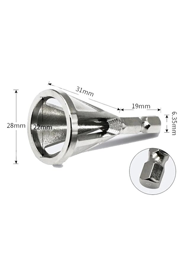 مثقاب سداسي فضي ثلاثي الشفرات جديد ذو مقبض مثلث/سداسي لإزالة الحواف الخارجية - 1