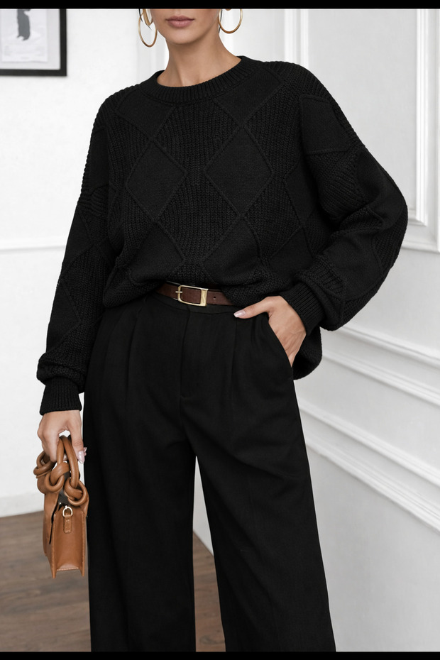 سترة تريكو سوداء - 2