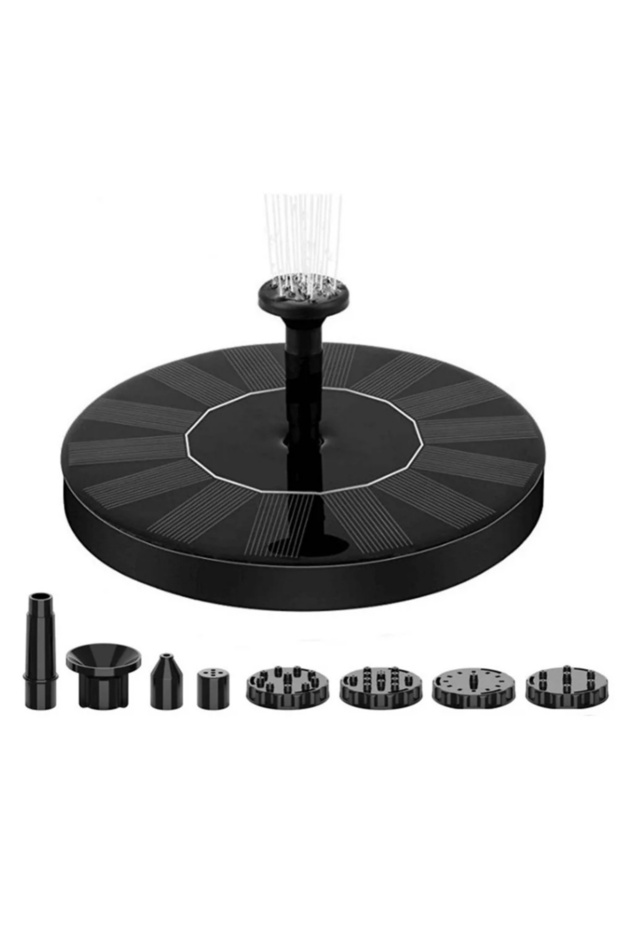 Black Solar Fountain Water Fountain Energy-saving No Battery Mini Outdoor Pool Waterfall Solar Fount