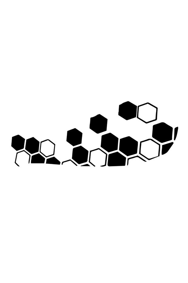 black Honeycomb Motorcycle Sticke Helmet Decals Car Refit Creative Body Decoration Decals Waterproof