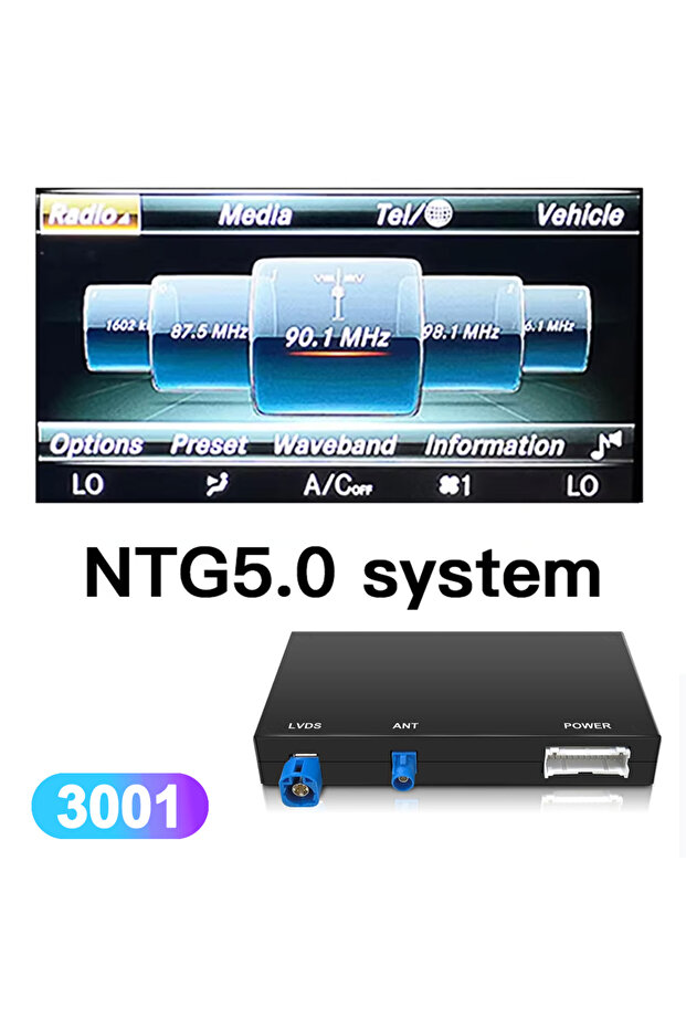 متوافق مع نظامي التشغيل اللاسلكي CarPlay و Android Auto من الجيل الخامس NTG5.0 و NTG4.5 و NTG5.0 لسيارات مرسيدس بنز من الفئات A و B و C و E و GLA و CLA و CLE و W