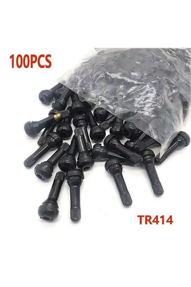 100 Pcs 20/50/100pcs Snap-in Black Tubeless Tire TR414 Tyre Valve Stems for Car Motorcycle Tubeles.