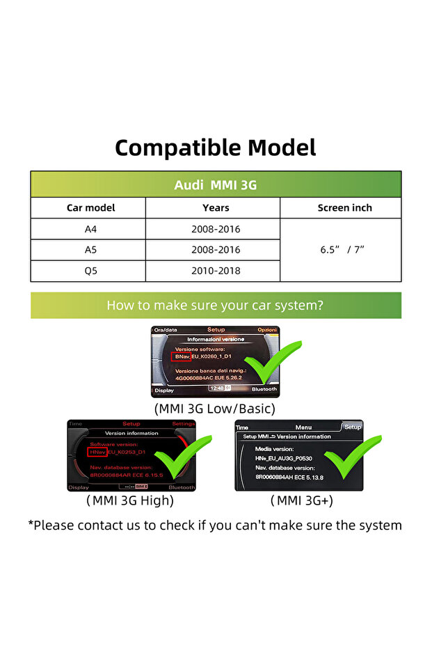 واجهة MMI 3G اللاسلكية الجديدة لـ A4 A5 Q5 CarPlay Android Auto لسيارات أودي A3 A4 A5 A6 A7 A8 Q2 Q3 Q5