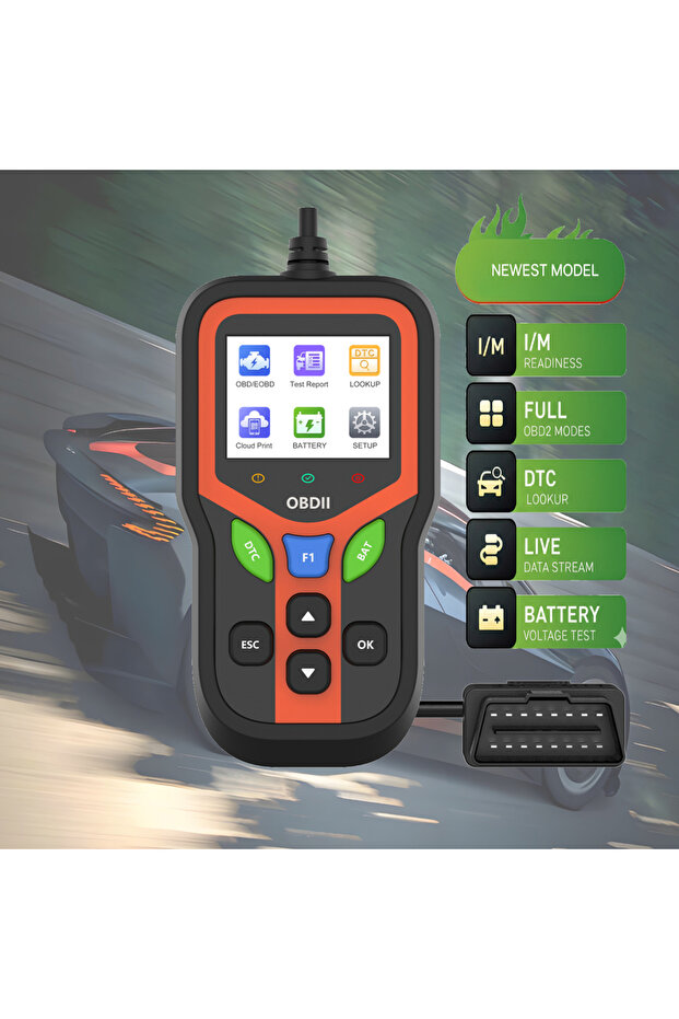 جهاز فحص أعطال السيارات OBD2 / جهاز فحص أعطال السيارات EOBD - قراءة/مسح رموز أعطال المحرك - 8