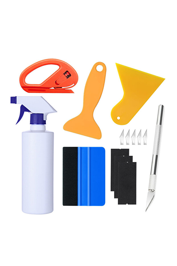 Set 1-14Pcs Car Film Wrap Tool Kit Vinyl Scraper Cutter Spray Bottle for Vehicle Window Tint Car Acc